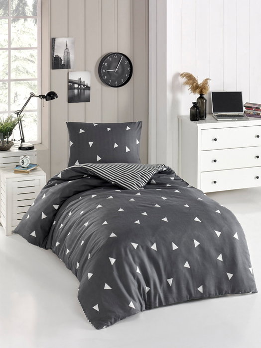 L'essentiel linge de maison Juego de funda nórdica Üçgen - Gris